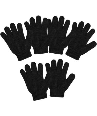 SDENSHI 6Pcs Exfoliating Gloves - Full Body Scrub Accessories for Men & Women | Black - Perfect for Shower & Bath - Buy Online on GoSupps.com