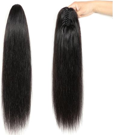 Ponytail Extensions 26Inch Heat Resistant Pony Tail Hair piece For Women Straight Claw Clip On Ponytail Hair Extensions Ponytail Hair Extension for Women(26inches) - Buy Online on GoSupps.com