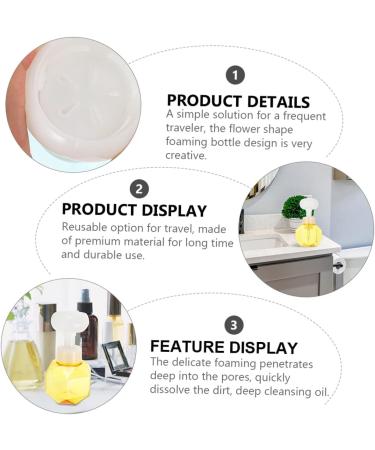 4 Pcs Flower Sparkling Bottle Foaming Hand Soap Soap Bottle Dispenser Head Washer Foam Bottle Travel Foam Bottle Flower Foam Soap Dispenser Foamer Device Cup Foaming Cup Gel/210 (Color : Yellow 2pcsx 9.7x9.7x16.3cmx2pcs Yellow 2pcsx2pcs - Buy Online on GoSupps.com