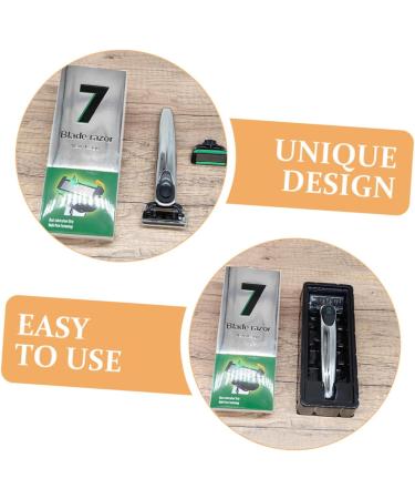 Beavorty Hair Razor Set for Men - Professional Short Grip Razor Blades Rustproof Steel Shaving Kit - Buy Online on GoSupps.com