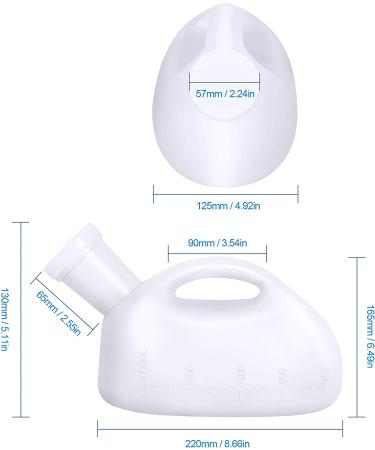 Takuyada 2000ml Unisex Potty with Lid & Funnel - Portable Pee Bottle for Men and Women | Large Capacity Reusable Urinal for Hospital, Home, Camping, Travel - Buy Online on GoSupps.com