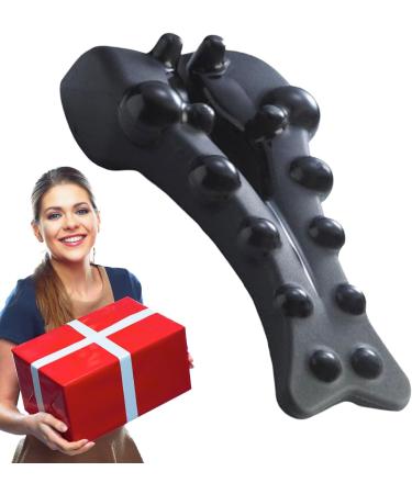Anulely Trapezoidal Point Massage Device - Neck Stretcher & Shoulder Relaxer for Posture & Pain Relief | Black - Buy Online on GoSupps.com