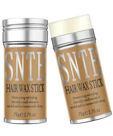 Hair Wax Stick, 2pcs - Wax Stick for Hair Wigs Fly away Hair Tamer Stick for Smoothing Flyaways & Taming Frizz, Flyaways Hair Stick Hair Wax for Women & Baby Hair, New Upgrade Slick Stick by Samnyte 2.7 Ounce (Pack of 2)