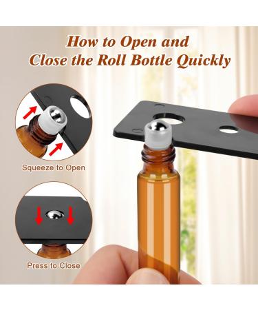 Belicoo 10ml Empty Roll-On Bottles - 15 Pack Brown Glass Essential Oil Rollers with Pipette & Stainless Steel Balls for Perfumes Aromatherapy & Massage - Golden Lid - Buy Online on GoSupps.com