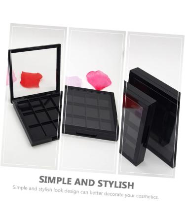 DOITOOL 2pcs Empty Eye Shadow Box Black Eyeshadow Makeup Pallete Empty Makeup Case Travel Filling Platen 9.9x2.2cm As Shown - Buy Online on GoSupps.com