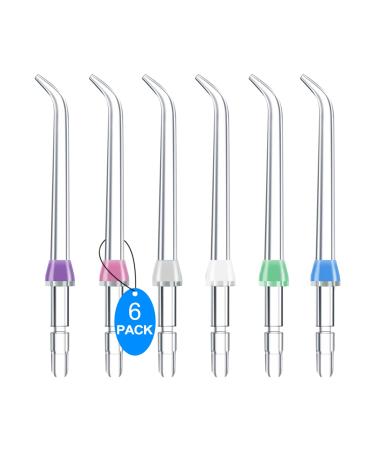 Flosser Replacement Tips for Waterpik Water Flosser , Flosser Refill Heads Replacement Heads for waterpik, Compatible with Waterpik Oral Irrigator & Dental Flosser(6 Classic Jet Tips)