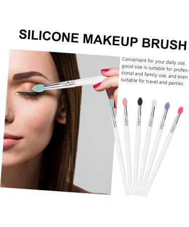 Baluue 12 Pcs Eye Shadow Brush Eye Blending Brush Eyeshadow Transparent Plastic Handle 14.6x0.9cmx2pcs Assorted Colorx2pcs - Buy Online on GoSupps.com