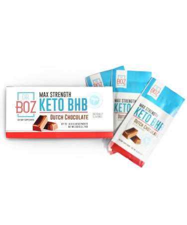 Dr. Boz Max Strength Keto BHB Powder [20 Sachets,16.6g] -Best Keto Supplement for Weight Loss - Keto Supplement | Keto Shake – Keto Diet BHB Powder - [Dutch Chocolate]