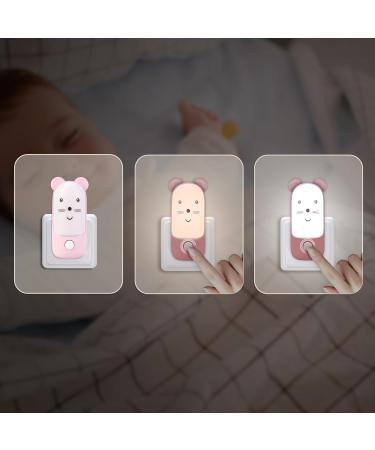 Buy Wetry Night Light Socket for Kids - Sleep Aid Wall Light for Babies Cute Bear & Mouse Design Ideal for Newborns - Buy Online on GoSupps.com
