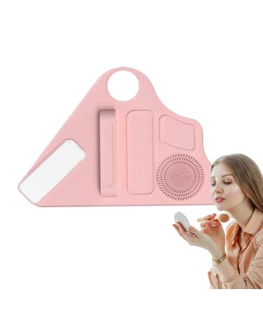 Makeup Pallet Mixer Foundation Mix Palette Multifunctional Makeup Palette for HandsHandmade Makeup Mixing PaletteMakeup Mixing Palette Light Pink
