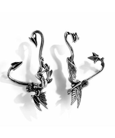 Wiwpar Silver Gothic Retro Demon Angel Fairy Ear Cuff - Halloween & Cosplay Jewelry for Women - Buy Online on GoSupps.com