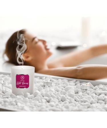 Wild Berries Scented Candle - Luxury Aromatherapy Soy Wax - 45 Hours Burn Time - Perfect Gift for Home - 200g - Buy Online on GoSupps.com