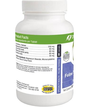 Only Natural Pet Thyroid Support Supplement for Cats - 90 Turkey Flavored Tablets - Buy Online on GoSupps.com