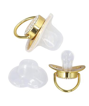 Letter F Shape Pacifier - Stylish Silicone Baby Pacifier with Chain Clip for Home & Travel - International Shipping Available - Buy Online on GoSupps.com