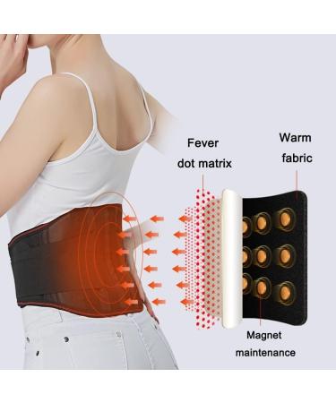Relieve Back Pain with Wgust Hot Therapy Lumbar Support Belt | Adjustable Waist Trimmer for Intervertebral Discs & Scoliosis - Size M - Buy Online on GoSupps.com