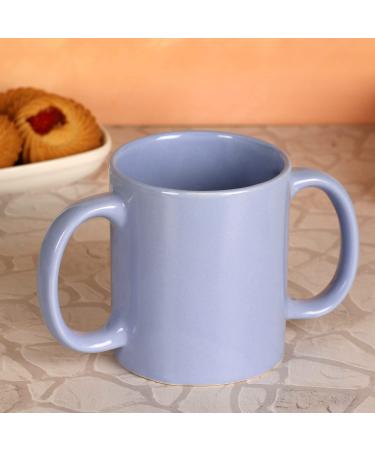 Dual Handle Mug for Tremors - 11.83 oz (350ml) - BPA-Free - Blue Color | Microwave Safe - Buy Online on GoSupps.com