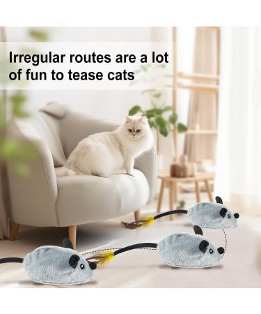 Buy Electric Play Mouse Cat Toys - Interactive USB Pet Mice with Springs for Cats - Buy Online on GoSupps.com
