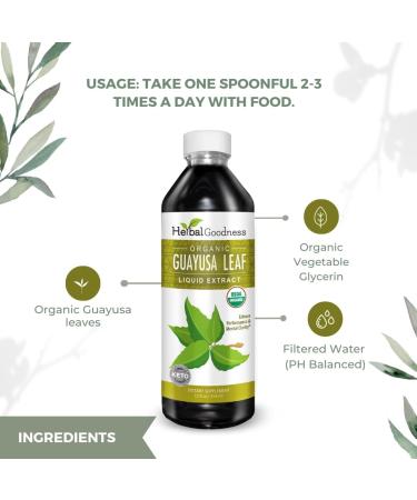 USDA Organic Guayusa Loose Leaf Extract - Natural Caffeine Energy Drink for Energy Mood & Concentration - 12oz Made in USA - Buy Online on GoSupps.com