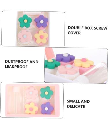 Homsfou 2er Box Invisible Pocket Colored Contact Lens Container - Cute Travel Holder for Eye Lenses - Pink Organizer Case - Buy Online on GoSupps.com
