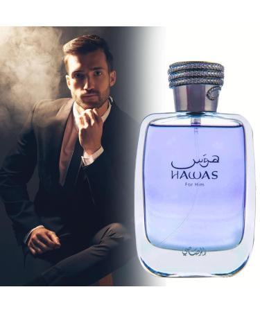 FREYUMI Hawas Cologne for Men 100ml - Fresh Aquatic Scent Long-Lasting Eau de Parfum Ideal for Spring and Summer Stylish Luxury Bottle Design - Buy Online on GoSupps.com