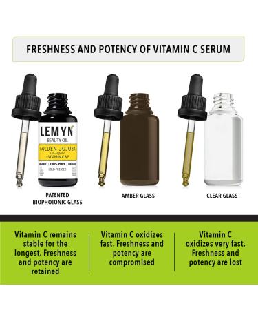 Golden Jojoba Oil with THD Vitamin C | Deep Hydration & Radiant Boost | Handcrafted in Santa Barbara | 1 Fl Oz - Freshly Made & Clinically Proven - Buy Online on GoSupps.com