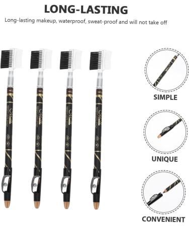 Didiseaon 28 Pcs Two-in-one Eyebrow Pencil Makeup Pencils with Eyebrow Comb Wooden Portable Woman Eyeliner - Buy Online on GoSupps.com
