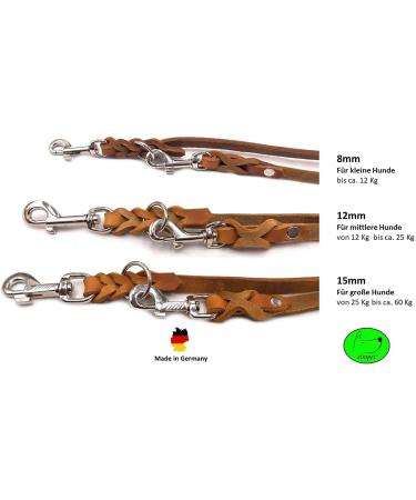 Adjustable Dog Liner for Small & Large Dogs - 3.50m x 12mm Cognac - Durable Double Linen - Buy Online on GoSupps.com