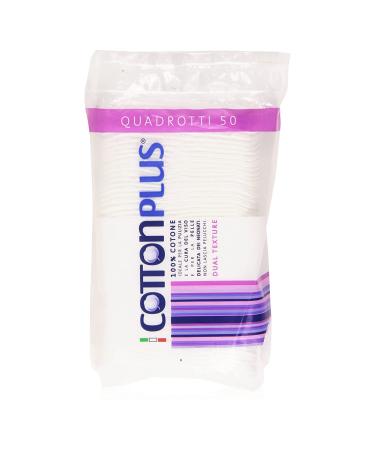 Cotton Plus Quadrotti cotton pads 100% hydrophilic cotton double texture 50 pads