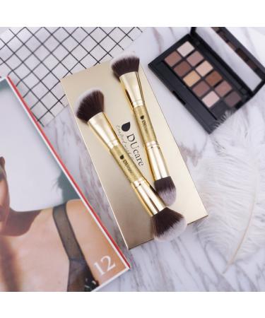 DUcare Duo End Makeup Brushes Set - Foundation, Powder, Contour Tools | Synthetic Cosmetic Brushes 2Pcs D01 - Buy Online on GoSupps.com