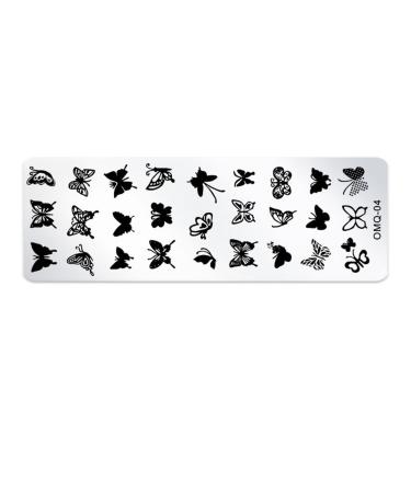 1 Set Image Stencils Flowers Geometry Cartoon Pattern Image Stencil Sponge Pen Stencil Nail Stamping Plates (style04)