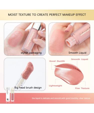 Dewy Finish 2PCS Soft Cream Liquid Blush Makeup Set - Long Lasting, Weightless, and Smudge Proof Cheek Tint Stick by Dulele (0102) - Buy Online on GoSupps.com