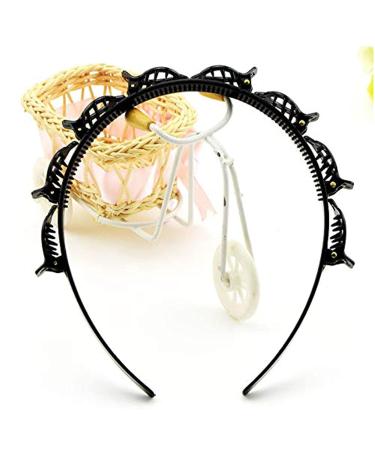 Buy Liliyuan Pony Hairstyle Hairpin - Braided Frontal Ligaments for Women | Double Layer Twist Hair Tools | Multi-Layered Hollow Woven Headband with Crocodile Clamp in Brown - International Shipping Available - Buy Online on GoSupps.com