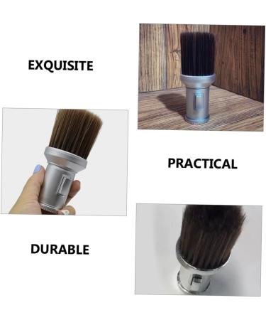 DOITOOL Body Powder Brush Broken Barber Brush Neck Duster Powder Applicator Hairdressing Brush Hairdressing Cleaning Brush Bronzer Brush for Face Neck Cleaning Brush Man Major Plastic 13.5x6cm Silver - Buy Online on GoSupps.com