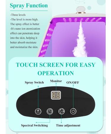 LED Face Light Therapy Mask: Spray LED Face Mask - Fold Design Red Light Therapy - LED Mask Light Therapy - 7 Colors - Buy Online on GoSupps.com