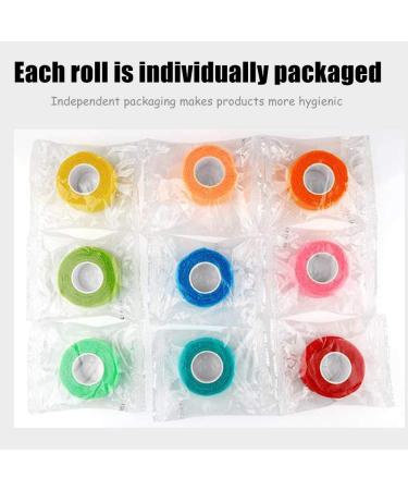 12-Pack Self Adhesive Bandage Wrap | Kuvvfe Athletic Elastic Cohesive Bandage for Sports Injuries - 1x5 Yards - Ideal for Knee, Wrist, Ankle Sprains & Swelling - First Aid Essential - Buy Online on GoSupps.com