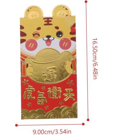 TEHAUX 36pcs 2022 Year of The Tiger Red Packet Lucky Money Red Envelope Spring Festival Money Envelopes Traditional Hong Bao Portable Red Paper 3D Chinese Zodiac Red Envelope Bag - Buy Online on GoSupps.com