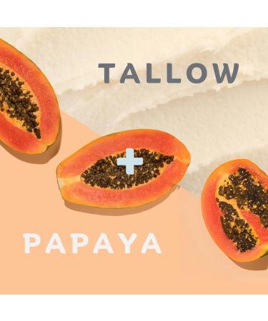 Tallow Cleansing Balm - Natural Waterproof Makeup Remover | Grass-fed Beef Tallow & Papaya Enzyme | Sulphate Free Face Cleanser for Sensitive Skin | Made in USA - 3.17 oz/90 g - Buy Online on GoSupps.com