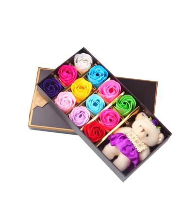 Beavorty 12 Rose Flower Bath Soap Roses Rose Petals Women s Suits Rose Bath Soap for Women Floral Scented Bath Soap Rose Soap Rose Flower Soap Christmas Lovers Soap Flower