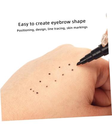 Mipcase 6pcs Eyebrow Marker Pen Waterproof Eyebrow Pencil Piercing Marking Pen Useful Pen Bicuspid 13.9x1.8cm Black - Buy Online on GoSupps.com