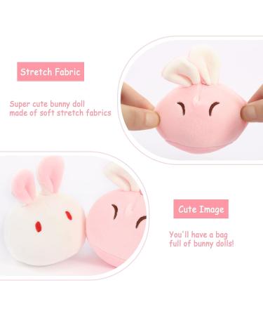 Cute Snack Pillow Bunny Plush Toy - Kawaii Rabbit Pudding Pillow with Removable Bunny Dolls - Creative Gift for Kids - 8 Sakura Bunnies - Buy Online on GoSupps.com