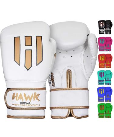 Hawk Sports Boxing Gloves for Men and Women with Foam Padding for Throwing Knockout Punches with Power and Confidence White 16 oz - Buy Online on GoSupps.com