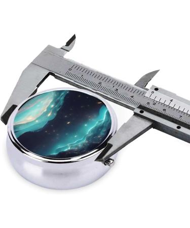 Science Fiction Stars Round Pill Box Organizer - 3 Compartment Portable Travel Pill Box for Easy Medication Management - Buy Online on GoSupps.com