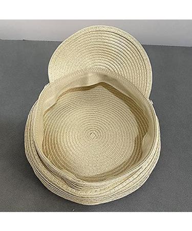 Meyaus Women Straw Woven Visor Sun Hat - Beige | Summer Newsboy Cap Cabbie Painter Hat - Buy Online on GoSupps.com