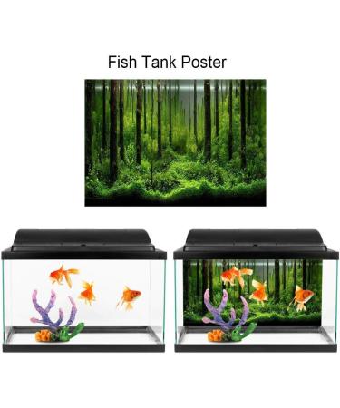 Aquarium Background Decoration PVC Adhesive Underwater Forest Tank Background Poster Double Sides Backdrop Decoration Paper for Aquarium(76 46cm) - Buy Online on GoSupps.com