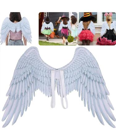 Zerodis Large Angel Wings for Halloween Party Costume - Adult & Kids Fairy Wings in White - 50x29x1cm - Buy Online on GoSupps.com