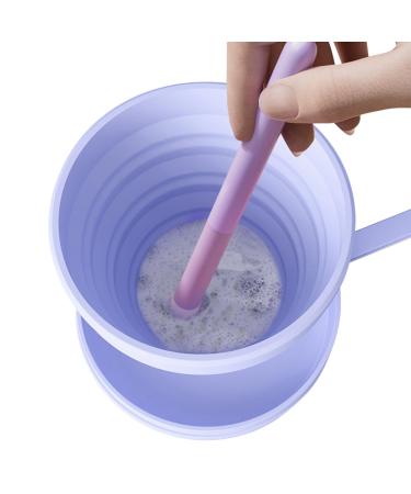 Makeup Brush Cleaner Tool Multifunctional Flexible Silicone with Cleaner Mat - Stable Cleaning Tool for Makeup Supplies Decorative Makeup Brushes and Powder Pads