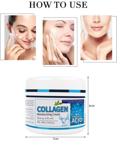  Eazerom 34 Collagen Face Cream 100g Moisturizing Anti-Aging Day and Night Cream Collagen Age Filler Face Cream with Hyaluronic Acid and Collagen for Wrinkles and Dark Spots - Buy Online on GoSupps.com