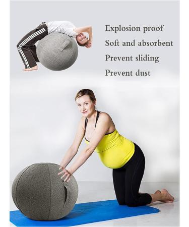 Gray LuiYninhuoJin Exercise Ball Chair Cover - 75CM | Yoga & Stability Ball for Pregnancy, Labor, Pilates | Office, Dorm & Home Use (Ball Not Included) - Buy Online on GoSupps.com