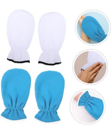 2paires De Soin Exfoliant R utilisable Lot Mitaines Pour Th rapie Paraffine Et Hydratation Des Mains Et Bleu Blanc - Buy Online on GoSupps.com