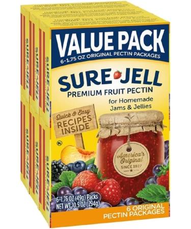 Sure Jell Premium Fruit Pectin for Homemade Jams and Jellies 100% Natural - Value Pack - SIX 1.75 oz (49g) Boxes - Buy Online on GoSupps.com